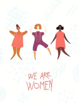 Womens day card Illustrazione stock