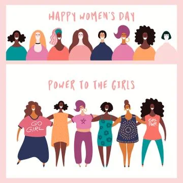 Womens day designs set Stock Illustration