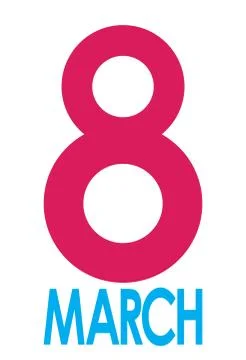 Womens Day Greeting Card 8 March Vector Illustration Illustrazione stock