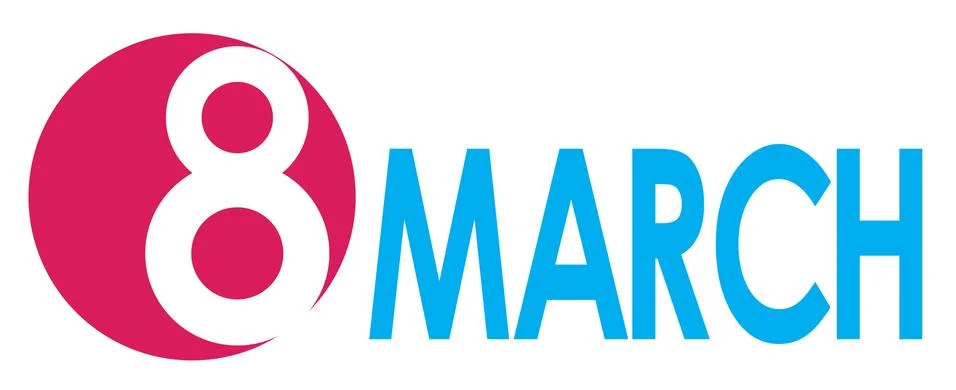 Womens Day Greeting Card 8 March Vector Illustration Illustrazione stock