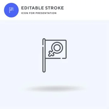 Womens Day icon vector, filled flat sign, solid pictogram isolated on white Illustrazione stock