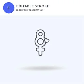 Womens Day icon vector, filled flat sign, solid pictogram isolated on white Stock Illustration