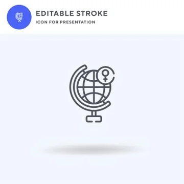 Womens Day icon vector, filled flat sign, solid pictogram isolated on white Stock Illustration