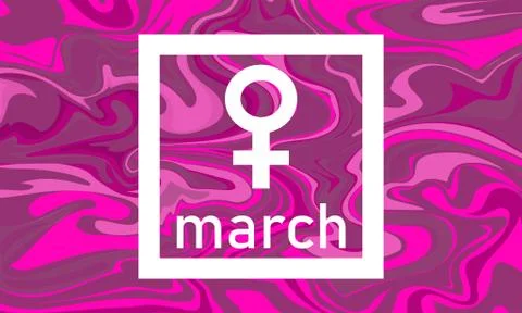 Womens day marble background Vector illustration template, card, banners, flyers Иллюстрация