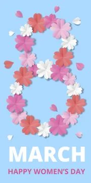Womens Day origami Illustrazione stock