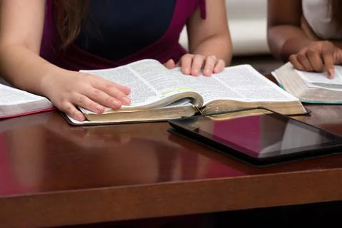 Womens Devotional Bible Study Stock Photos