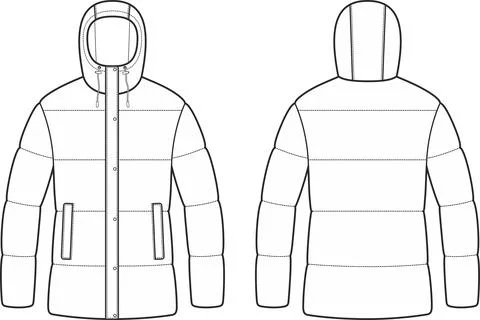 Women's down jacket. Stock Illustration