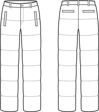 Women's down pants Stock Illustration