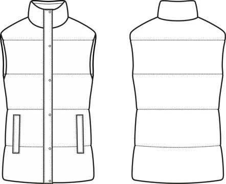 Women's down vest Illustrazione stock