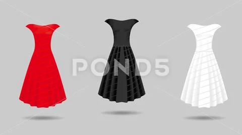 Black pleated skirt. vector illustration Stock Vector
