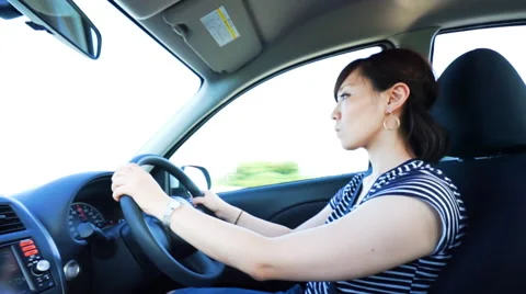 Women's drive image (highway) Stock Footage 67274203