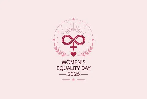 Women's Equality Day 2026 Equality Infinity Symbol Design Stock Illustration