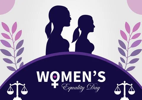 Women's Equality Day Banner Stock Illustration