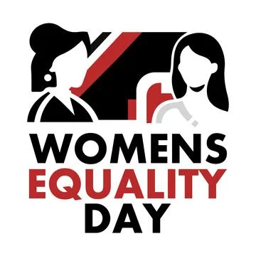 Womens equality day card typography Illustrazione stock