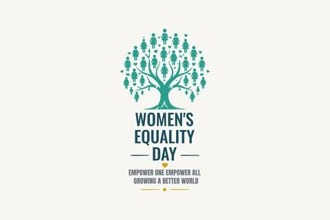 Womens Equality Day Community Tree Design Stockillustratie