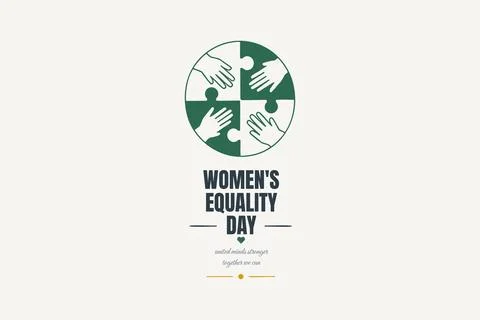 Womens Equality Day Helping Hands Symbol Stock Illustration