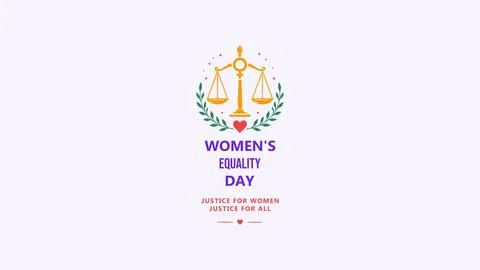 Womens Equality Day Justice Balance Illustration Design Stock Illustration
