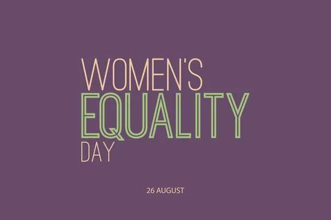 Women’s Equality Day text poster background design Stock Illustration