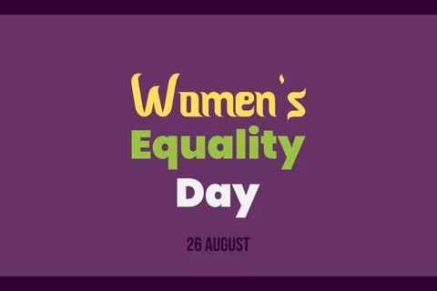 Women's Equality Day typography vector design Stock Illustration