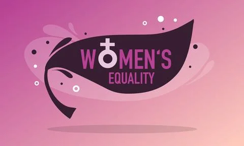Womens equality day vector illustration background for woman day event Illustrazione stock