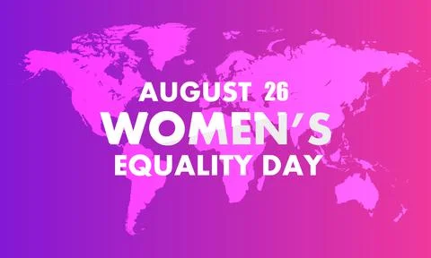Womens equality day world map Stock Illustration