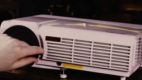 Women's hand includes led spotlight Stock Footage 103462284