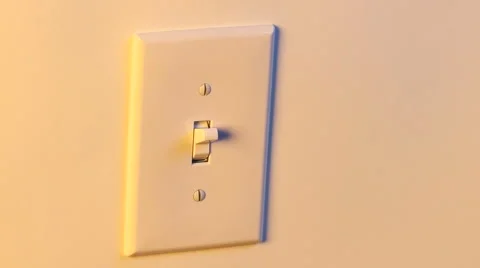A women's hand turns on the lights Video stock 1098589