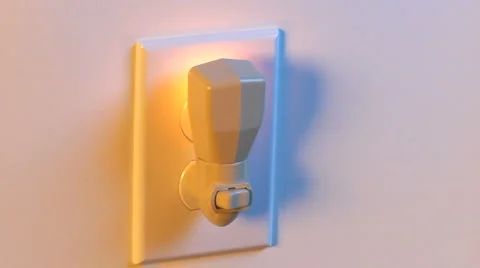 Women's hand turns on the nightlight Video stock 1098677