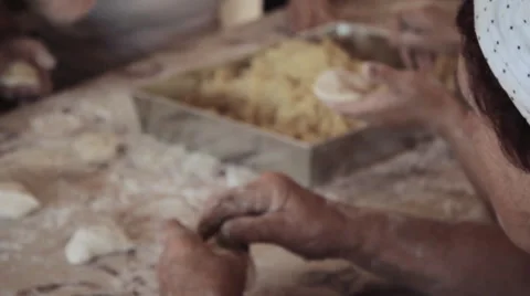 Women's Hands Are Preparing Dumplings. Stock Footage 60649573