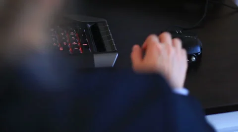 Women's hands typing on computer keyboard Stock Footage 42752131