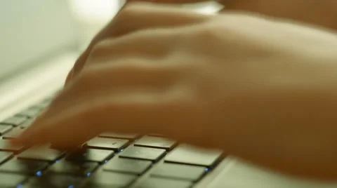 Women's hands typing on computer keyboard Video stock 51650789