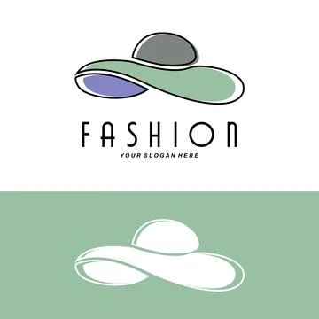 Women's Hat Logo Design Illustration Fashion beauty accessories, and produc.. Stock Illustration