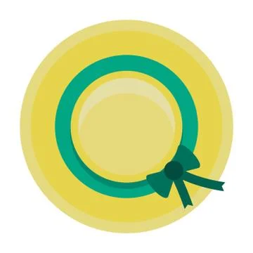 Women's hat top view vector flat isolated Stock Illustration