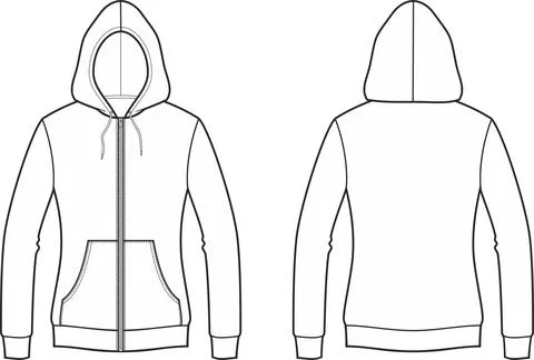 Women's hooded jacket Stock Illustration