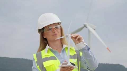 Women's impact on the green revolution: an engineer develops projects to improve Video stock 248320937