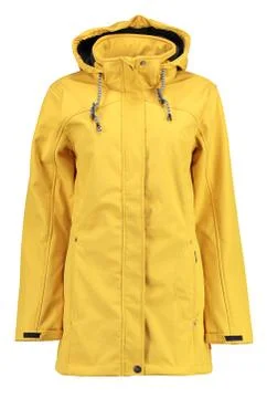 Women´s jacket. Yellow raincoat. Stock Photos
