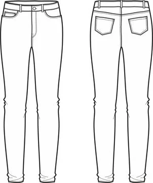Women's jeans. Stock Illustration