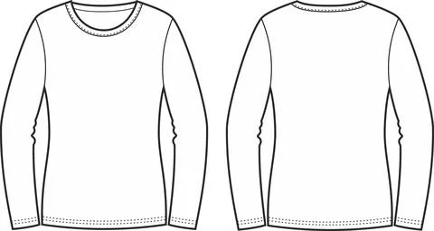 Womens jumper. Front and back. Stock Illustration
