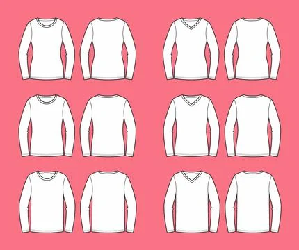 Womens jumper. Front and back. Stock Illustration
