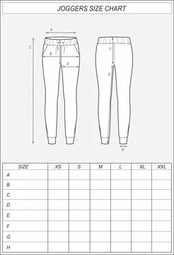 Women's jumper size chart. Stock Illustration