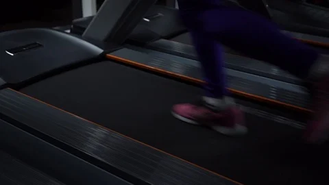 Women's legs on the treadmill Stock Footage 97988368