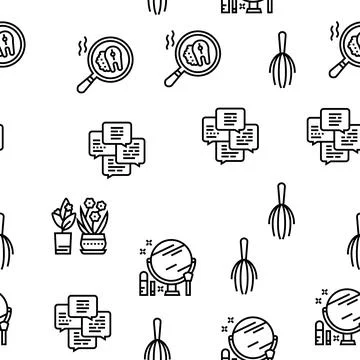 Womens Leisure Time Vector Seamless Pattern Stock Illustration