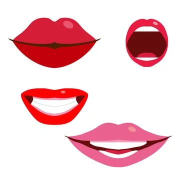 Women's lips Stock Illustration