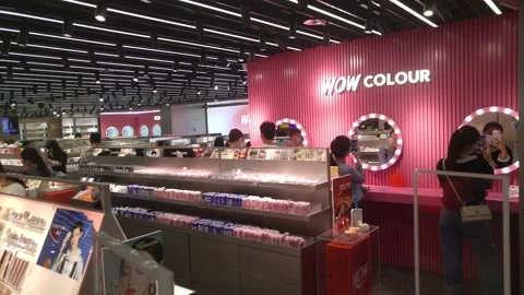 Women's Makeup Shop Stock Footage 144031441