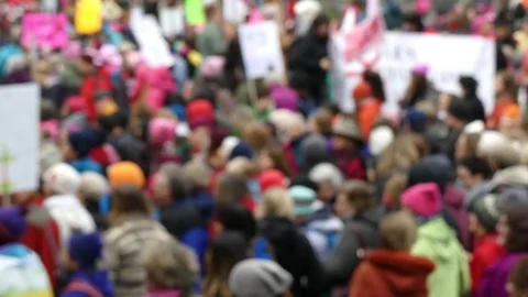 Womens march anonymous crowd Stock-Footage 71810307
