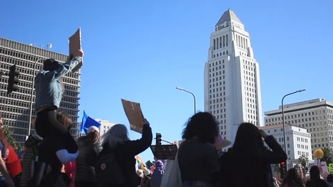Women's March LA 2018 Vídeo Stock 84837427
