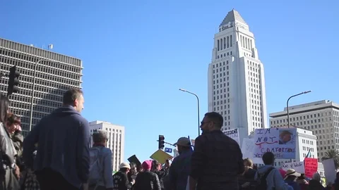 Women's March LA 2018 Vídeo Stock 84837576