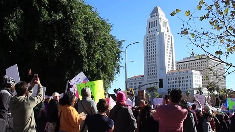Women's March LA 2018 Vídeo Stock 84837718