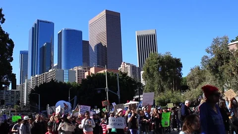 Women's March LA 2018 Vídeo Stock 84838414