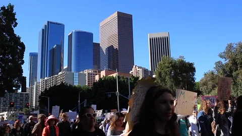 Women's March LA 2018 Vídeo Stock 84839029